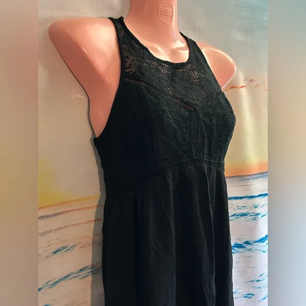 Abercrombie & Fitch Lightweight Black Lace Racerback Sleeveless Dress NWT XS - Image 7