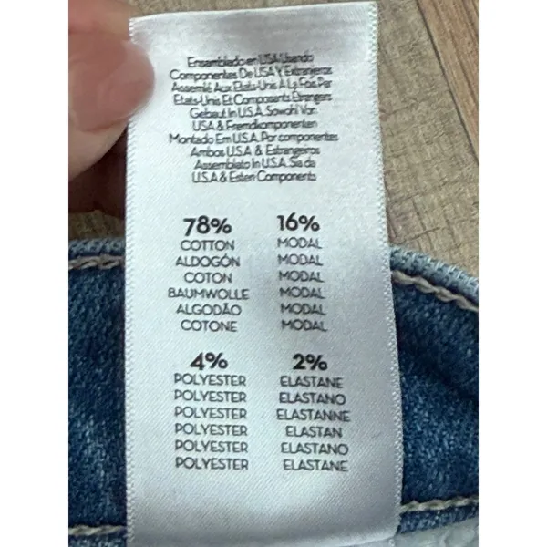 MOTHER High Waisted Rider Ankle Fray Jeans 24 Distressed Straight Blue USA - Image 9