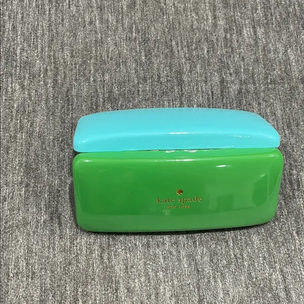 Kate Spade Blue/Green Glasses Case - Image 4
