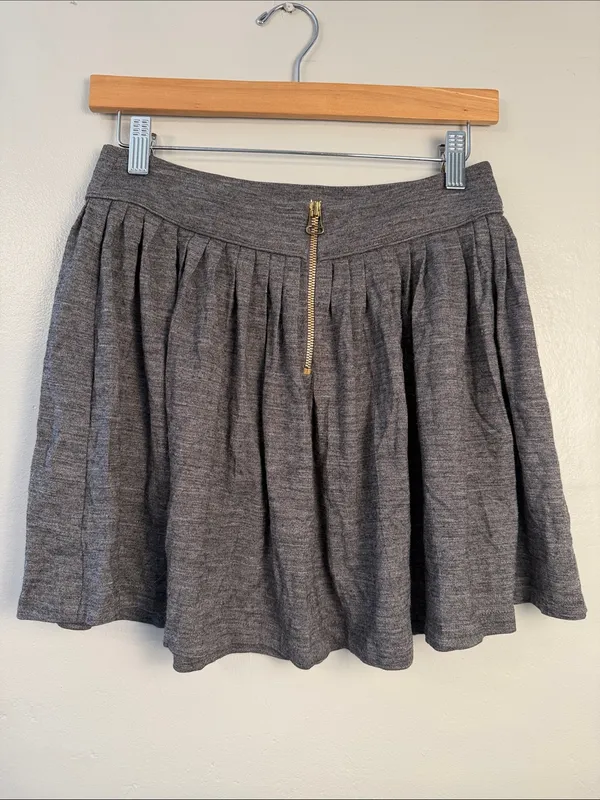 Sandro Gray Gathered Skater Skirt size 1 - Image 3