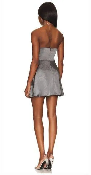 MORE TO COME Talia Diamond Dress in Grey - Image 2