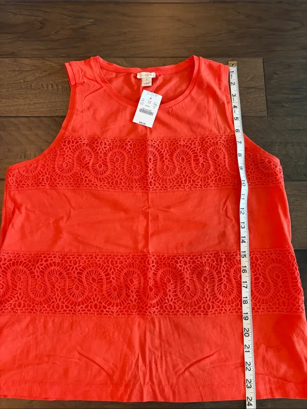 New With Tags JCrew Lace Detail Top Sz M - Image 6