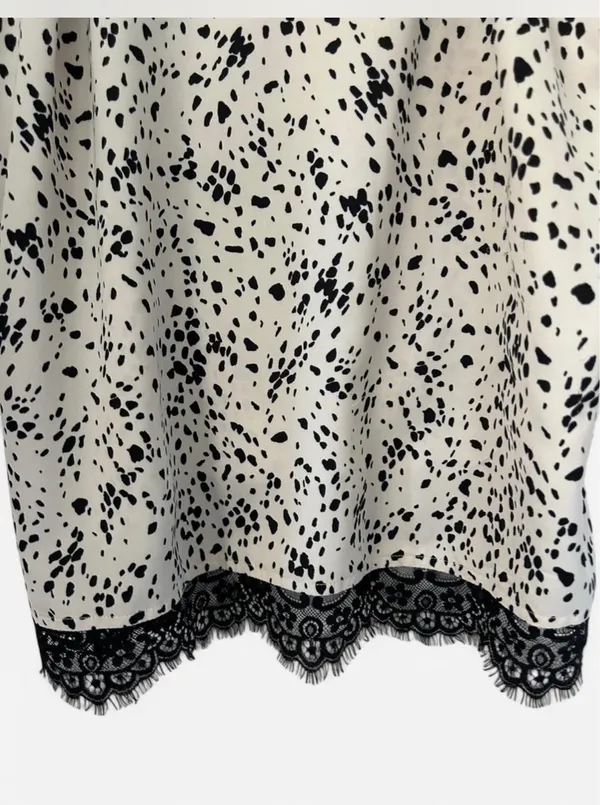 A New Day Black & White Satin Lace Tank - Image 5
