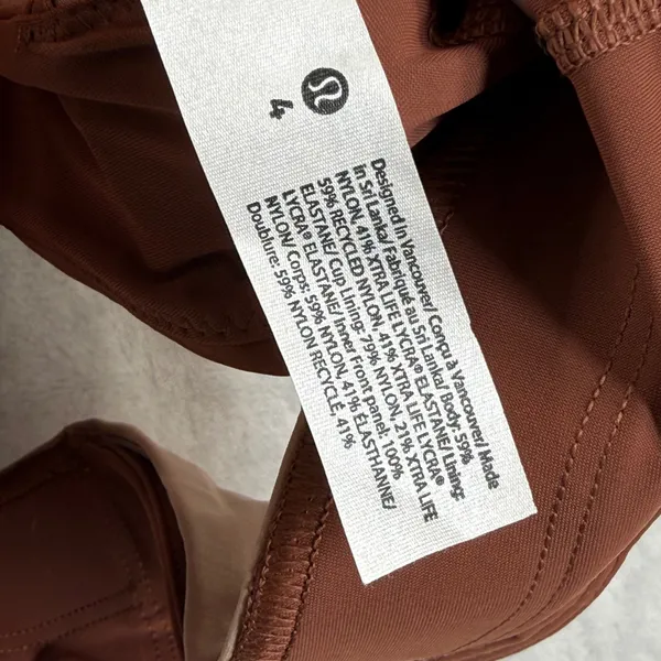Lululemon Hike to Swim‎ Bra Ancient Copper Pink Clay Size 4 LW2DCHS NWT - Image 2