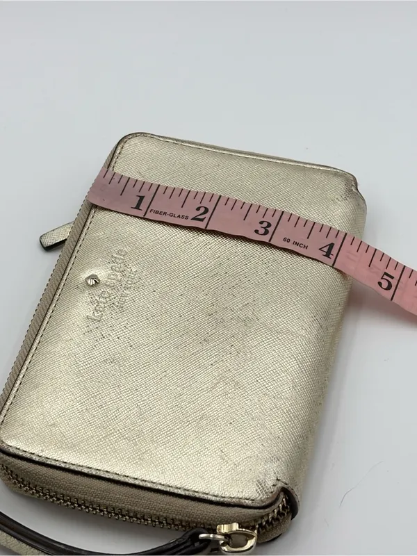kate spade‎ Metallic Gold Zip Wristlet Wallet - Image 7