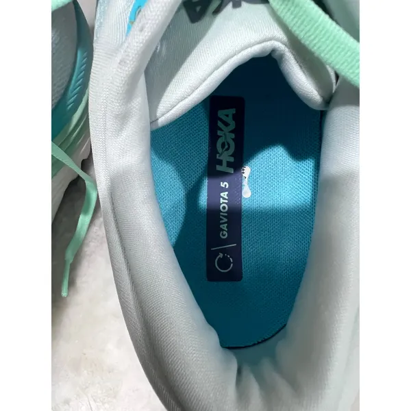 HOKA Gaviota 5 Women’s Size 12 Stability Running Shoes Blue Mint Cushioned - Image 12