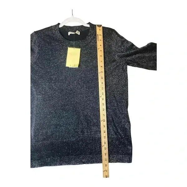 Michael Kors Womens Black Metallic Sweater,‎ Medium - Image 8