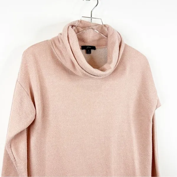 J.Crew Funnel‎ Neck Sweatshirt Women's S Pink Cozy Lounge - Image 4