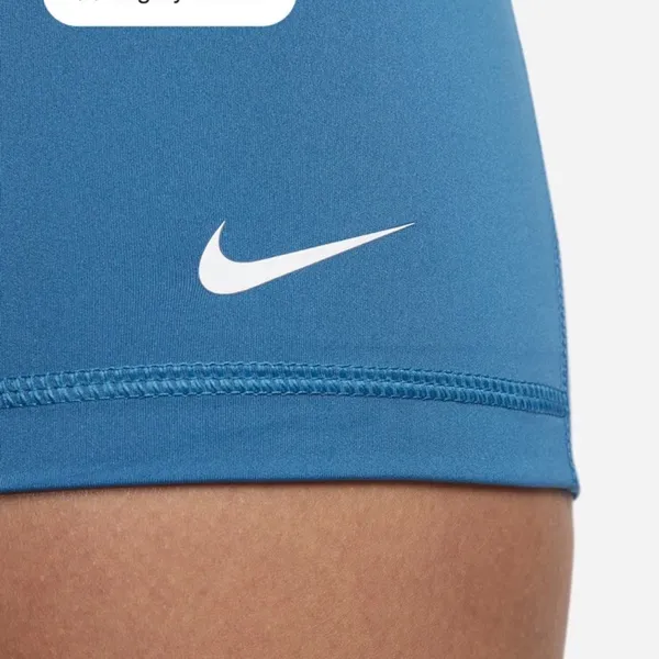 NEW Nike Pro Women's 3" Shorts Industrial Blue/White CZ9857-457 Size XXL 2XL - Image 4