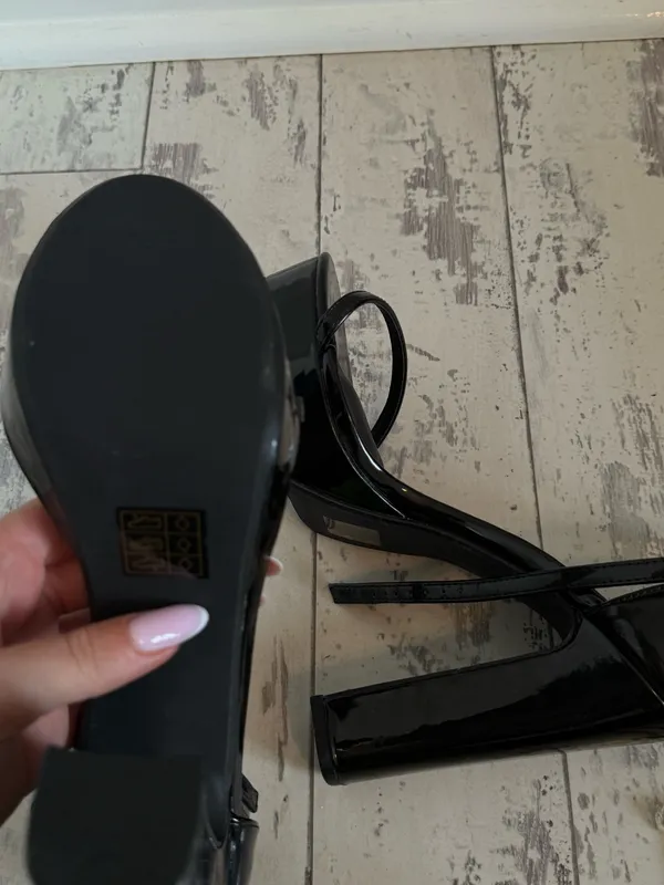 Nasty Gal Patent Black Heels - Image 7