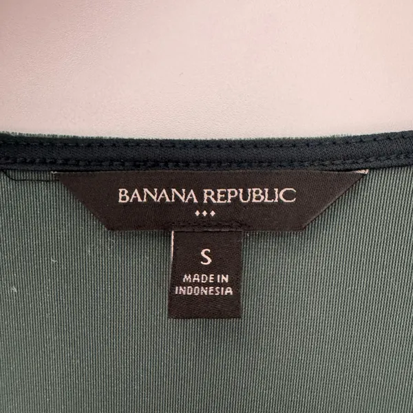 Banana Republic Velvet Knee-Length Faux Wrap Dress Small Green Party Cocktail - Image 10