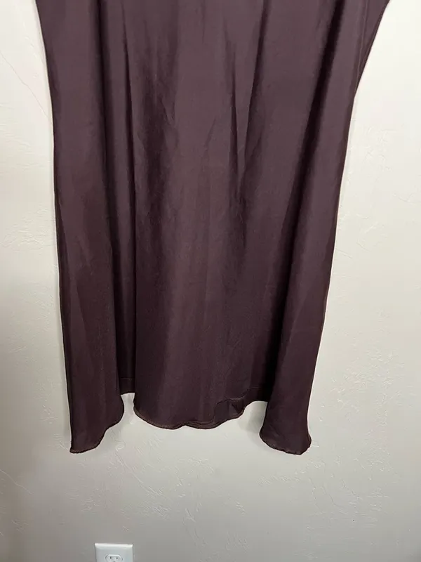 Anna Sui Vintage Chocolate Brown Sheer Spaghetti Strap Slip Mini Dress Y2K 90s - Image 4