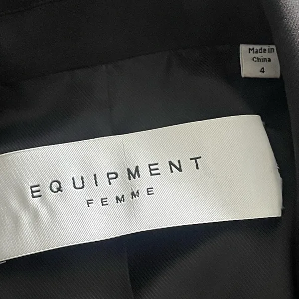 Equipment Femme Ori Black Double-Breasted Jacket - Image 10
