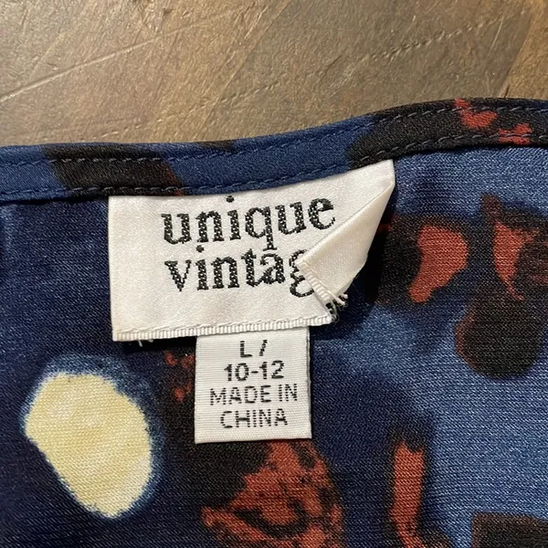 Unique Vintage blue cutout tie top - Image 4