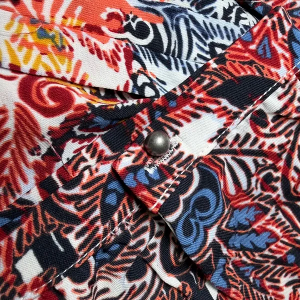 New Christopher & Banks Women Size Medium Blouse Large Medallion Paisley Pintuck - Image 11
