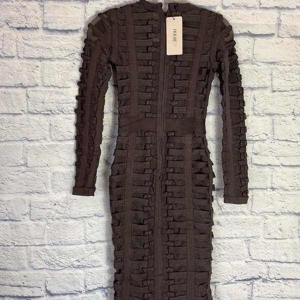 House of CB Lola bodycon bandage long sleeve mini dress small - Image 6