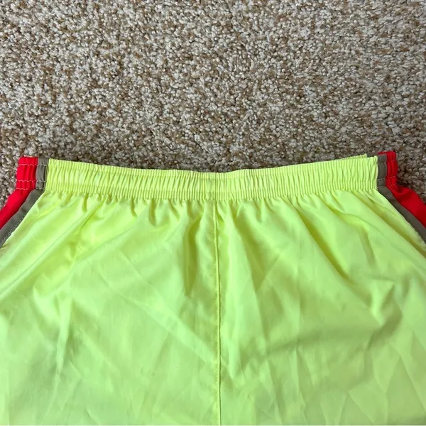 Nike Dri-Fit Tempo 3” High Rise Neon Yellow and Red Track Running Shorts Size XS - Image 3