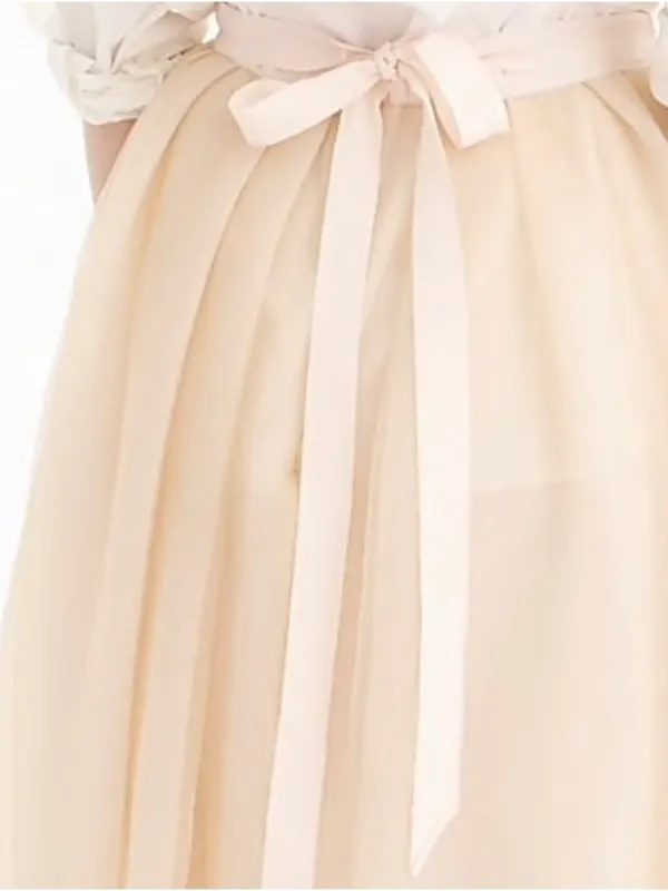NWT J.Crew Collection Tulle Ball Skirt in Gold Sparkle Ribbon Belted Midi 6 - Image 2