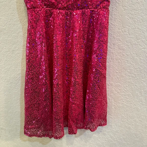 NEW Jaeden Small Sparkling Barbie Pink Sequin Formal Homecoming Sweetheart Dress - Image 7