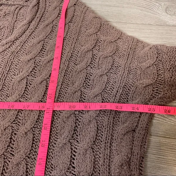 Free people easy cable v neck‎ sweater mushroom - Image 6