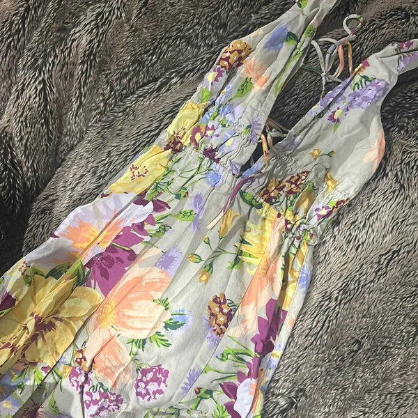 H&M Floral Summer Linen‎ Blend Maxi Dress Midi/Maxi Long - Image 7