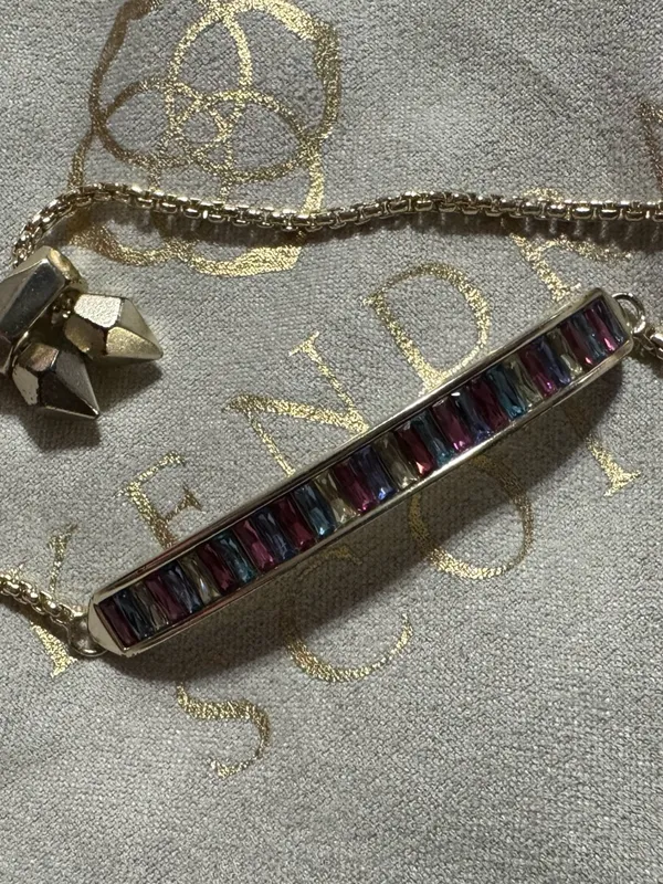 Kendra Scott Multicolor Baguette-Cut Nano Gem Slider Bracelet - Image 2