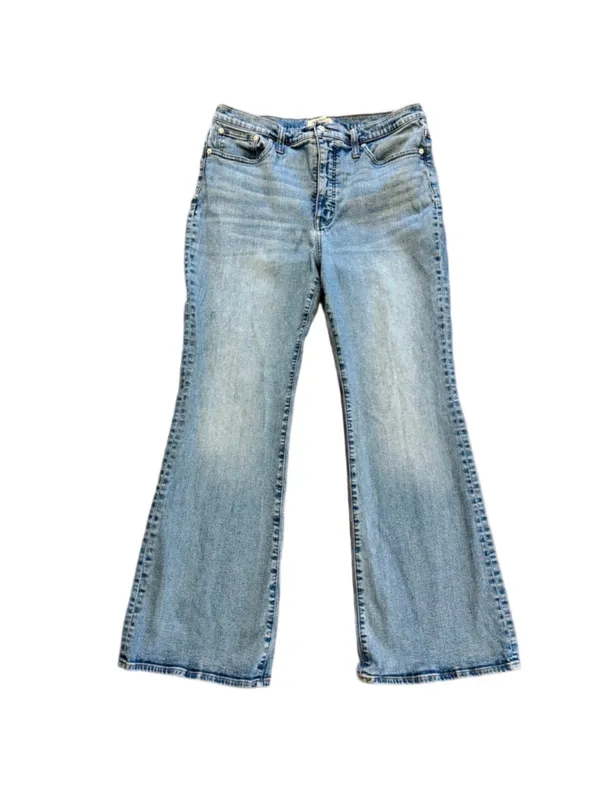 Women's Madewell Skinny Flare Jeans Size 32 Blue Denim Light Wash - Image 3