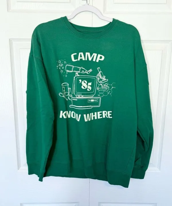 Stranger Things Camp Know Where Crewneck Sweatshirt - BoxLunch Exclusive LARGE - Image 4