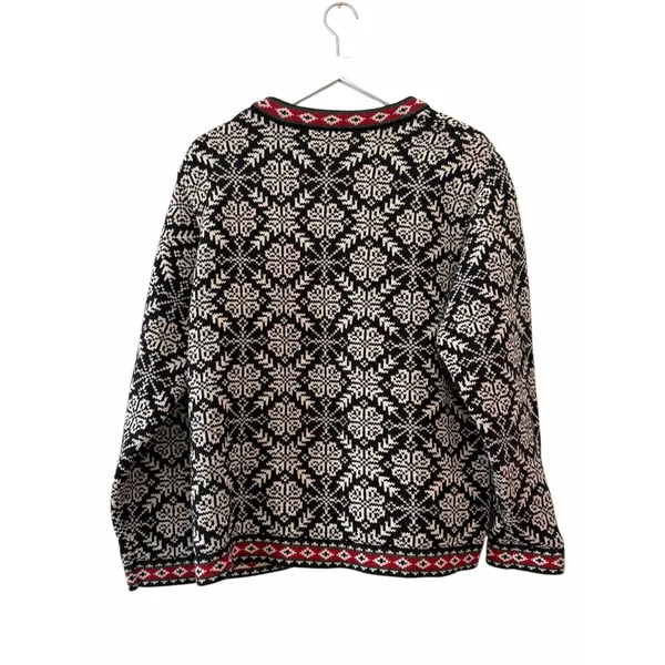 L.L.Bean Nordic Fair Isle Cotton Cardigan Sweater Women’s XL - Image 8