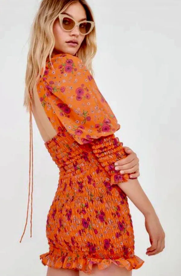 For Love and Lemons Peony Mini Dress (L) - Image 7