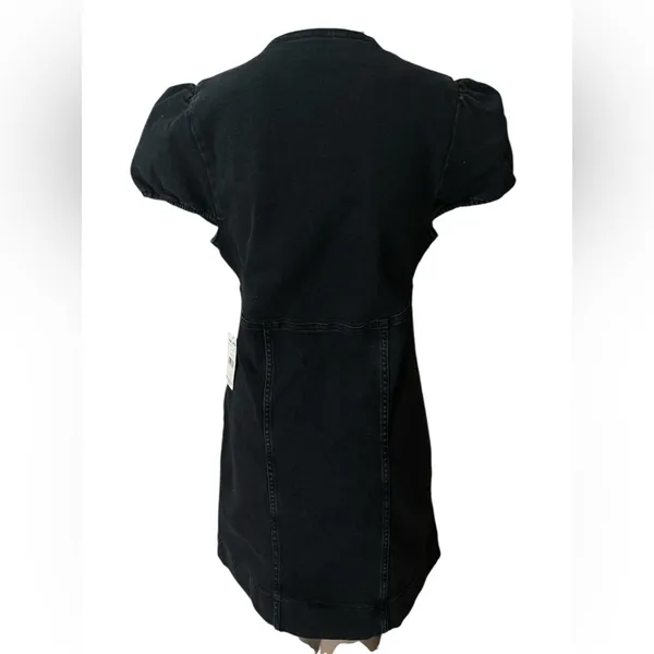 NWT Free People Something Sweet Mini black denim dress 4 - Image 9
