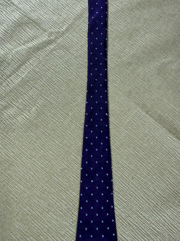 Brooks Brothers Makers Silk Tie Purple Blue Dot Extra Long 61” Made USA - Image 9