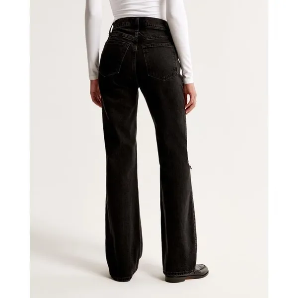 ✨Abercrombie & Fitch High Rise 90s Relaxed Black Sz 27/4L Jeans✨ - Image 4