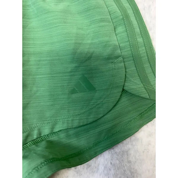 Adidas Pacer Training Shorts Green High Rise 3 Inch Inseam Womens XS NEW - Image 2