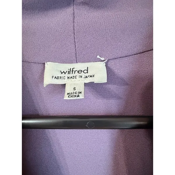 Wilfred Aritzia Nuit Blouse Purple Sleeveless V-Neck Draped High Low Hem Small - Image 4