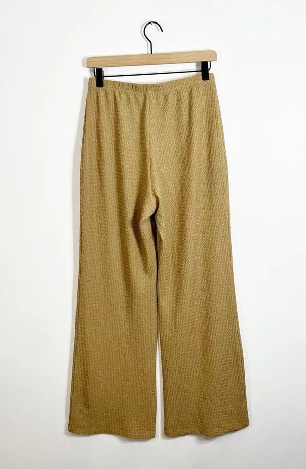 Reformation Agalia Pant Medium Tan Swirl Textured - Image 4