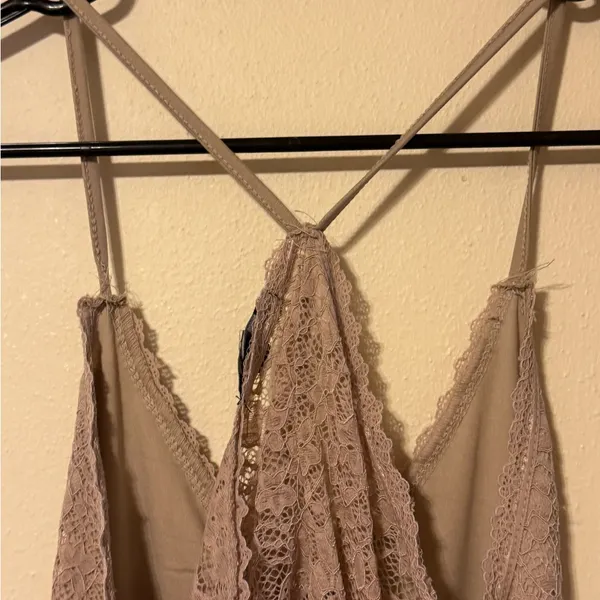 Ambiance Lace Bodysuit in Tan - Image 6
