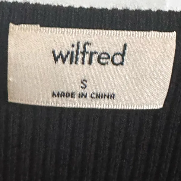 Aritzia Wilfred Cut-Out Knit Top in Black (Size S) - Image 6