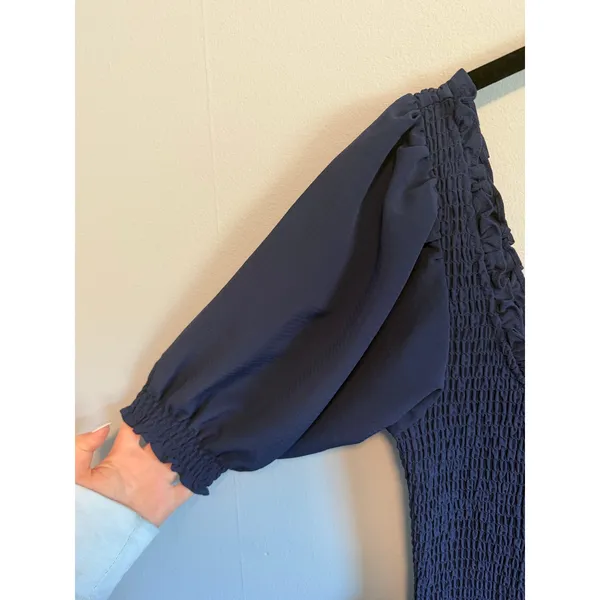 Hill House Home The Louisa Nap Dress Navy Size Small Midi Dress - Image 6