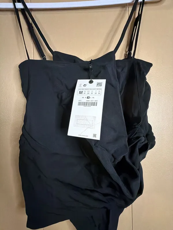 Zara Asymmetrical Draped Bodysuit - Image 3