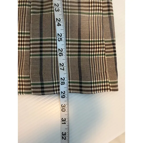 NWT ELOQUII Plaid Blazer Tie‎ Waist Jacket Women Size 20 Brown Green Formal - Image 8