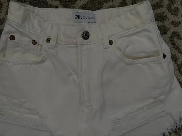 White ZARA Mom Shorts - Image 2