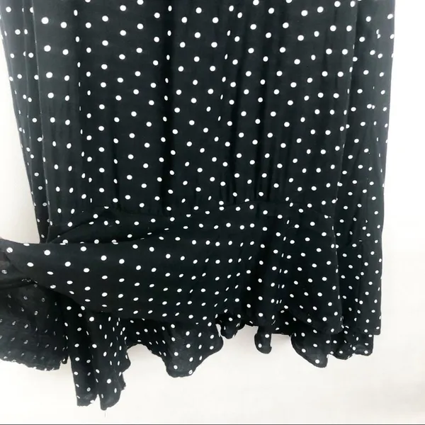 Polka Dot Sleeveless Ruffle Hem Tank Dress Size Medium - Image 7