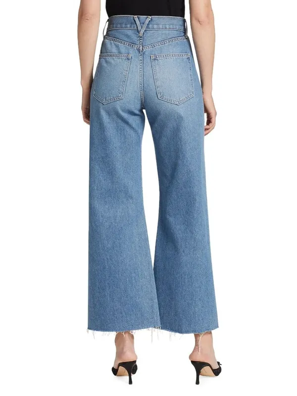 NWT Veronica Beard Taylor in Wanderer Dust High Rise Wide-Leg Cropped Jeans 26 - Image 3