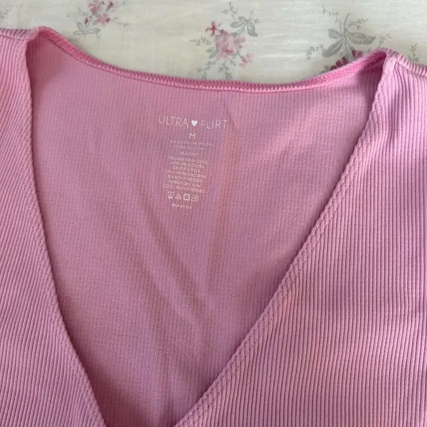 Ultra Flirt Ribbed short sleeve top baby tee - Image 2