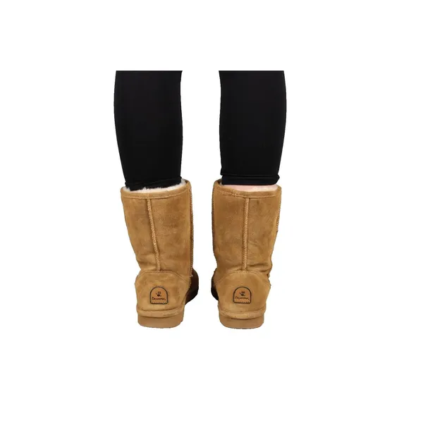 BEARPAW Elle Womens Size 8 Hickory Tan Suede Shearling Winter Boots Short - Image 2