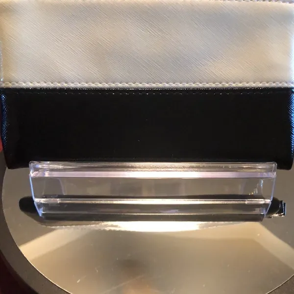 Victorias Secret Black And Off-White Key Ring Purse Pouch Wristlet Wallet - Image 4