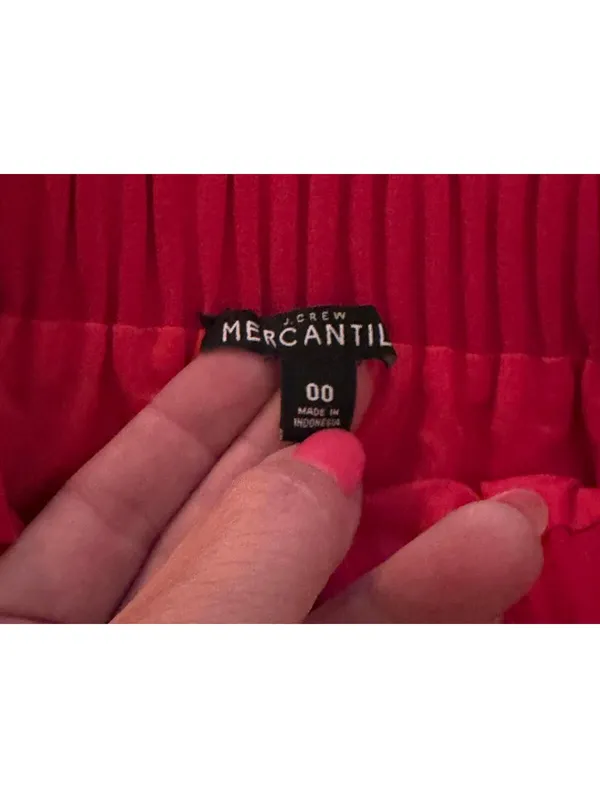 J.Crew Red Women's Chic Skirt - Size 00 - Image 4