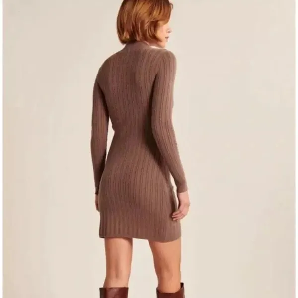 Abercrombie Women's Mockneck Mini Sweater Dress - Image 2