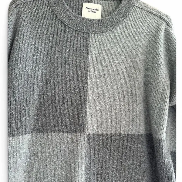 Abercrombie Oversized Fluffy Pattern Crewneck Sweater - Image 2